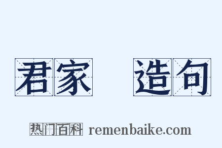 君家菓造句是什么意思的图片